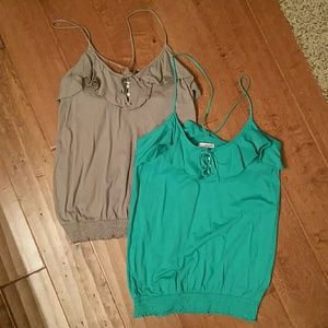 Pair of strappy tank tops